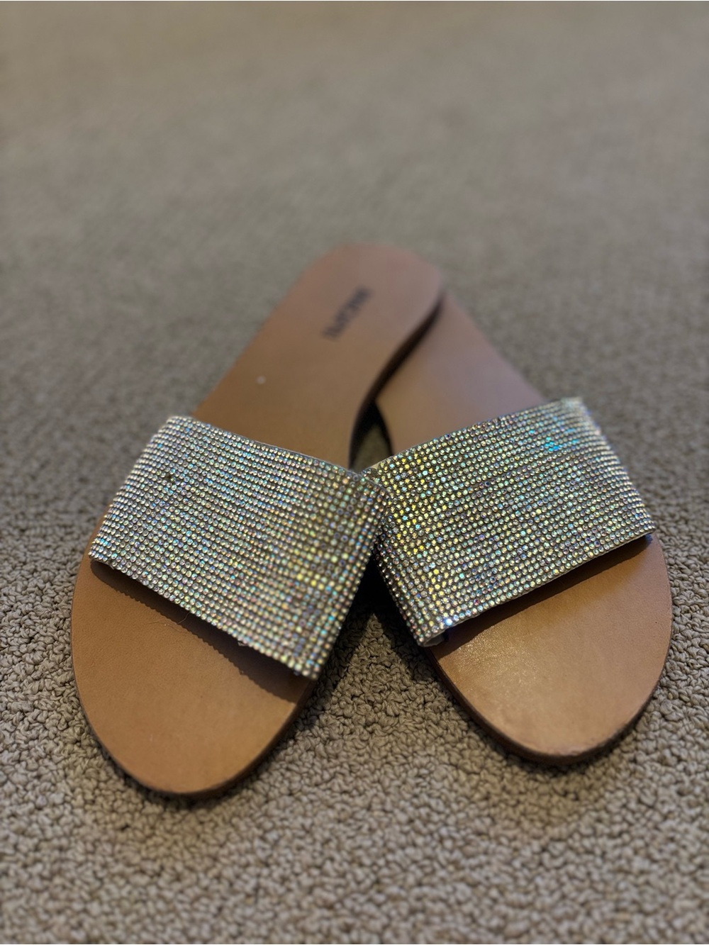 Slide Sandals in Brown